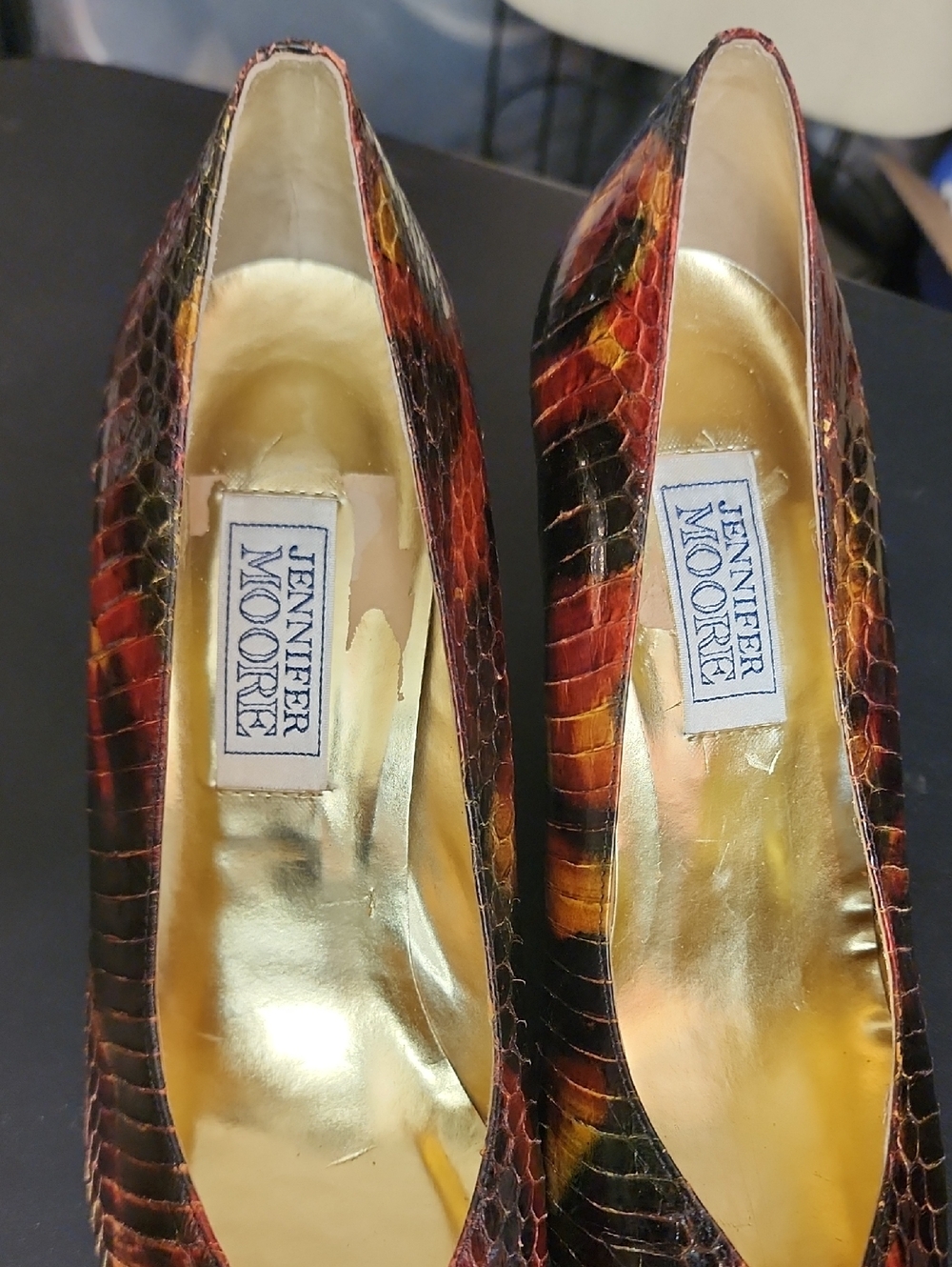 Vintage Jennifer Moore Snakeskin Pumps - Picture 2 of 6